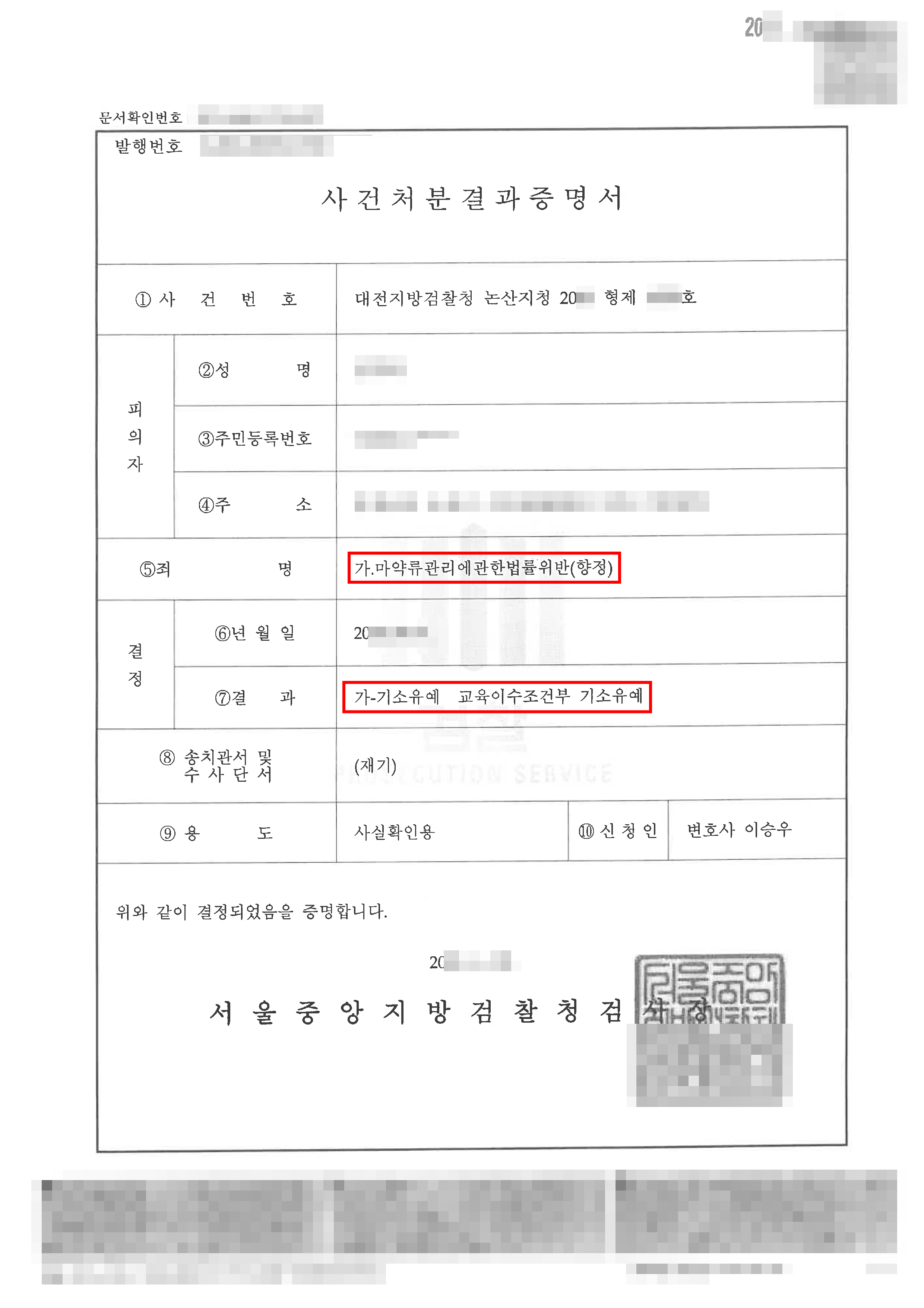 [서초 마약사건 변호사] 기소유예 | 집행유예 중 마약류관리법위반, 기소유예 처분