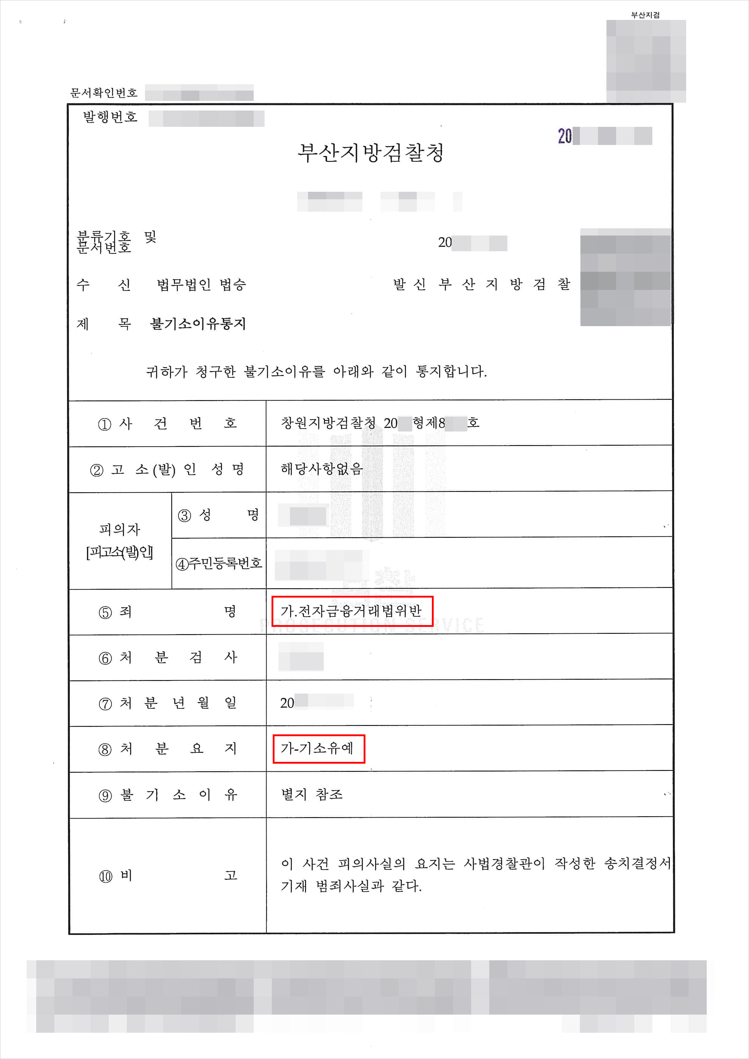 대출 상담 중 접근매체 제공해 전자금융거래법 위반 연루된 의뢰인 기소유예 사례