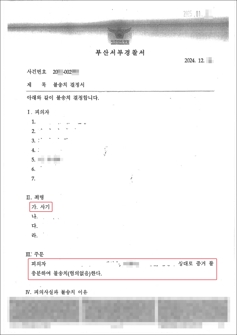 기소유예ㅣ전세대출 사기 공범 혐의, 철저한 변론으로 혐의없음 처분 성공한 사례