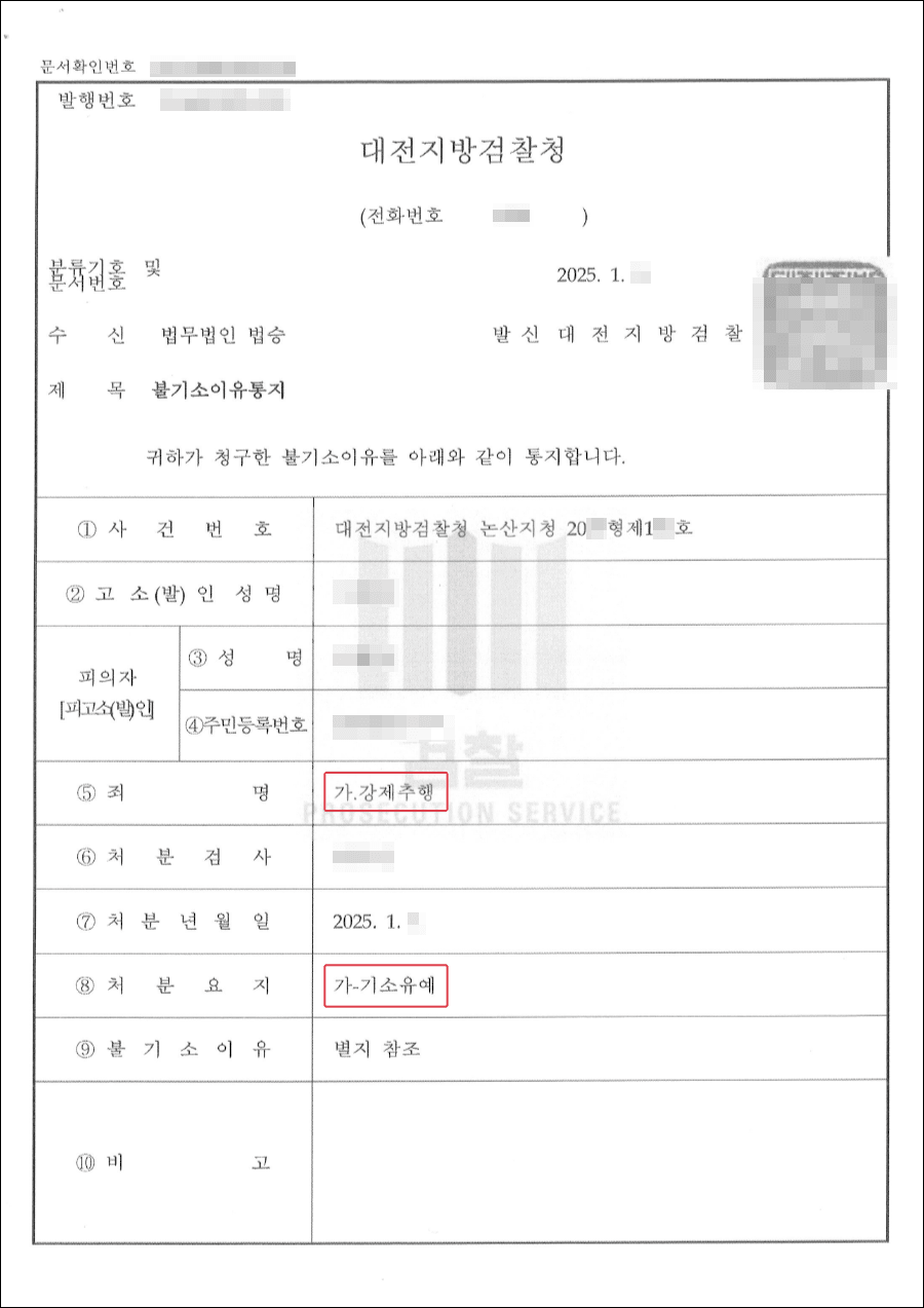 기소유예ㅣ기습추행으로 고소당한 사안 기소유예 받아내