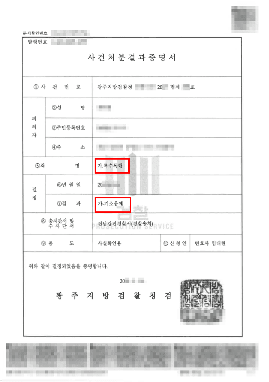 전역 후 군복무 중 선후임간에 있었던 일로 형사사건 문제가 된 의뢰인, 기소유예의 선처를 받게 된 사례
